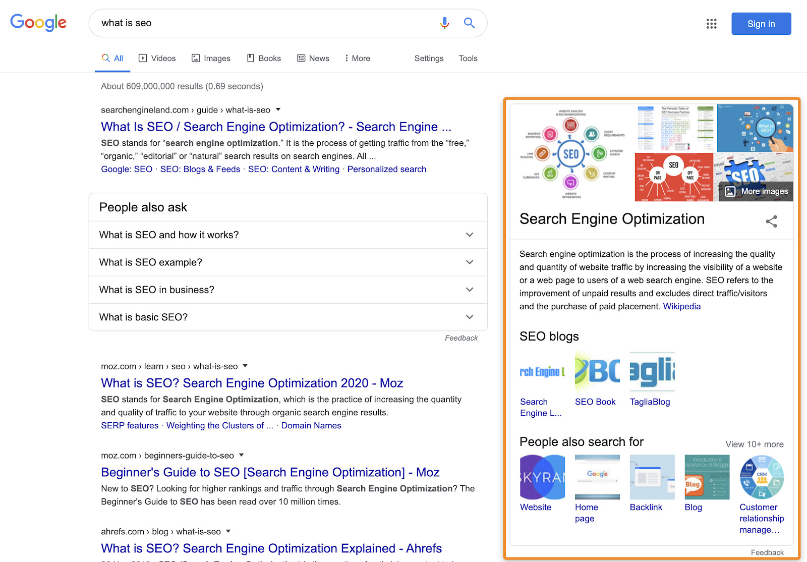 3 knowledge panel