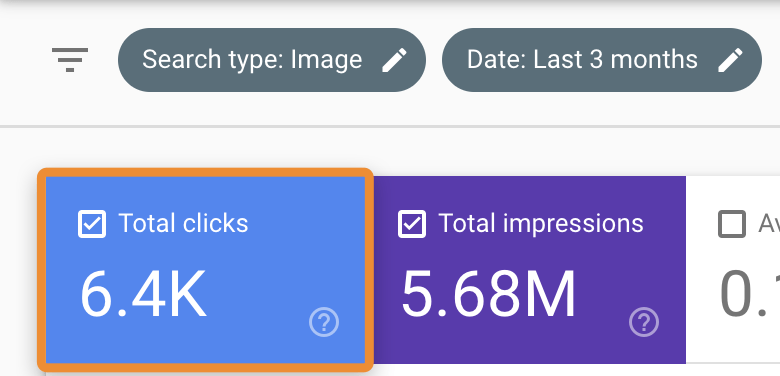 1 search console image clicks