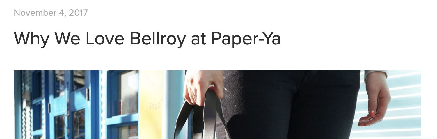 Example of a page with an unlinked mention for Bellroy