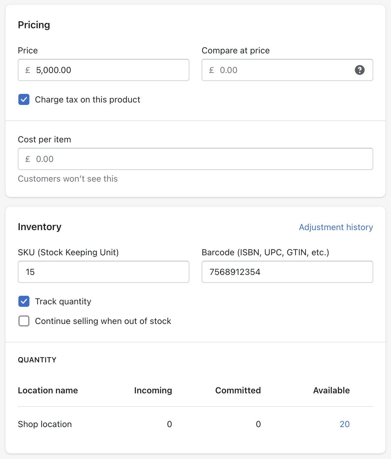 Product information that creates structured data automatically