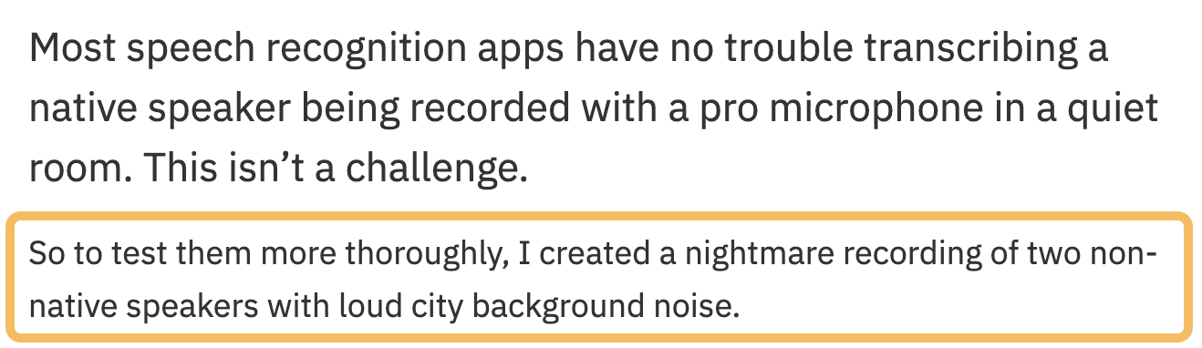 Example of how we demonstrate experience