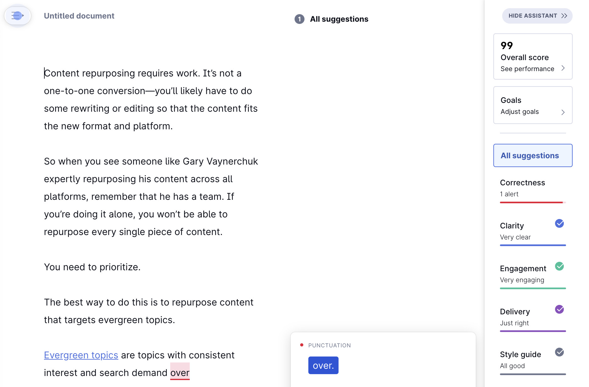 Grammarly helps make content clearer too